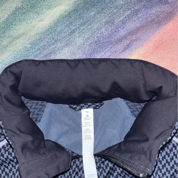 Lululemon Men’s Surge Jacket Saint James Tweed Iron Blue Black Size M - Picture 7 of 12